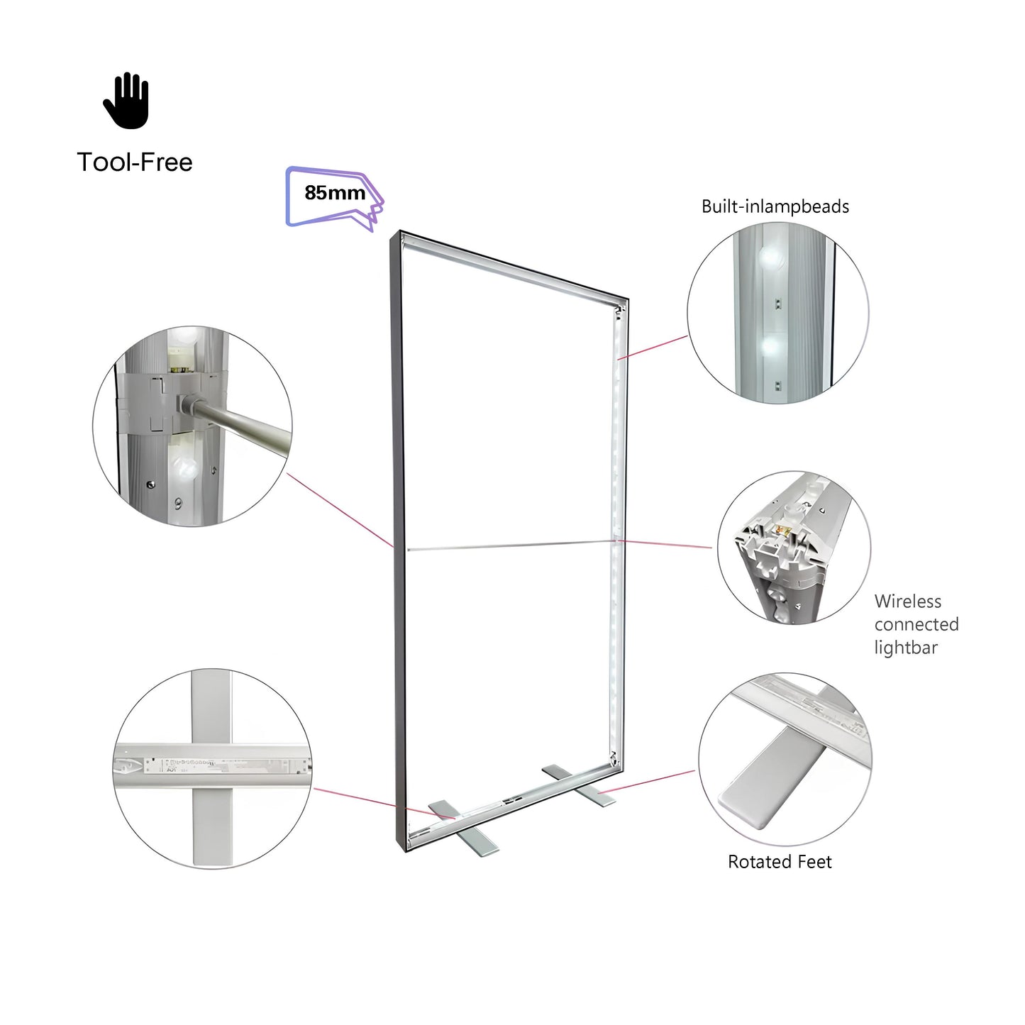 Foldable SEG LED Light Box – Portable Trade Show Display – Style 013 – View 4