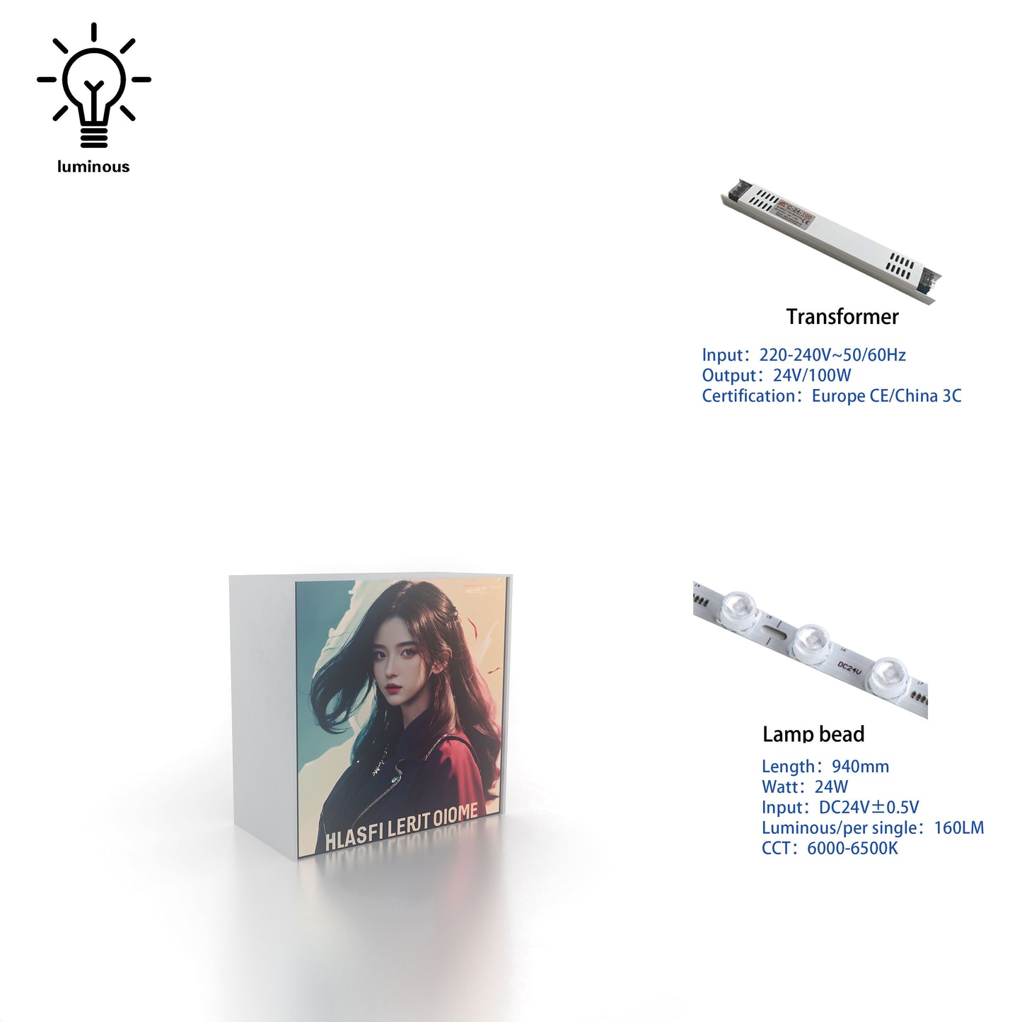 Portable Aluminum LED Reception Desk – Style 70 | ASM Exhibits – View 3