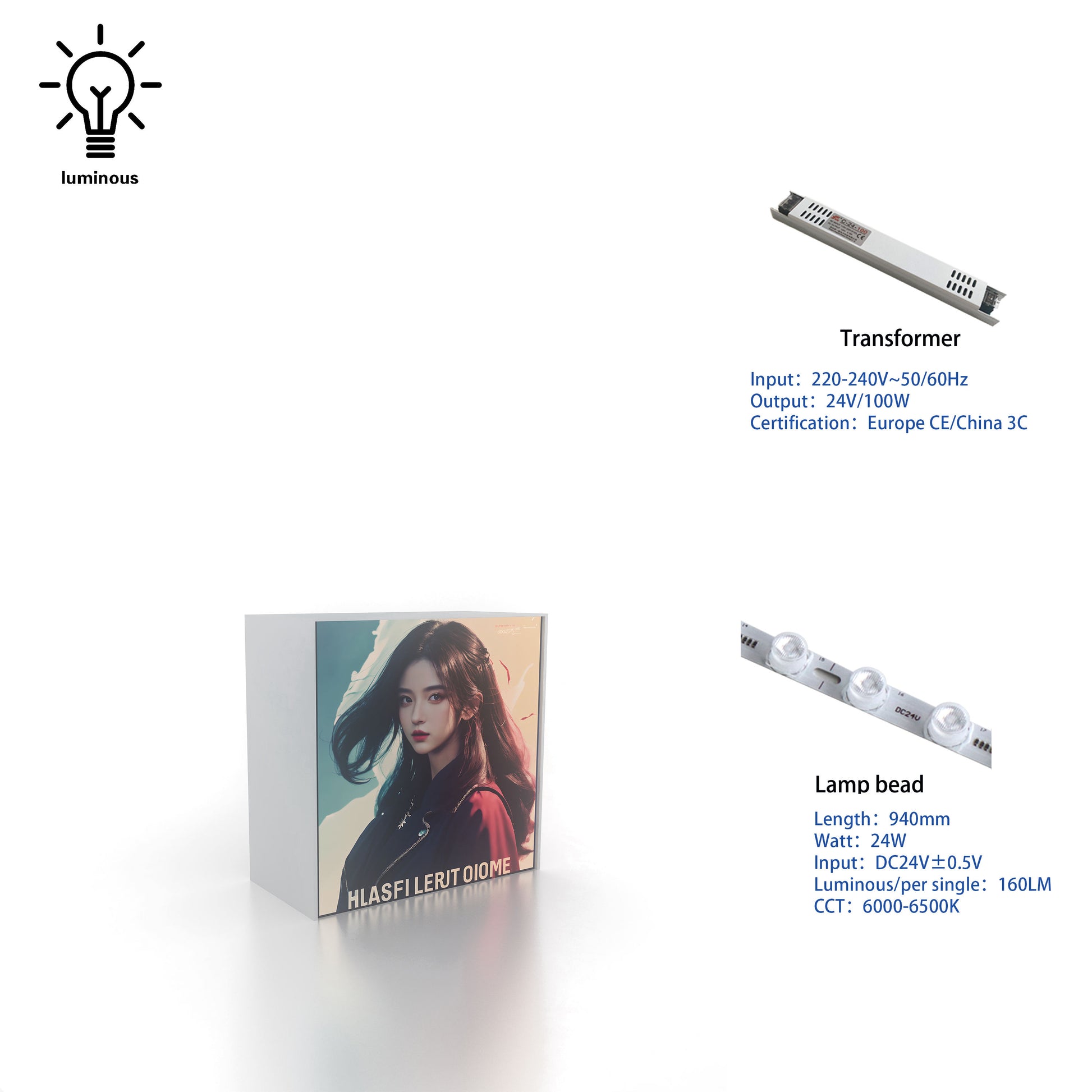 Portable Aluminum LED Reception Desk – Style 70 | ASM Exhibits – View 3