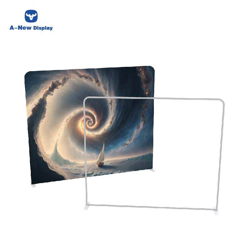 Double-Sided Tension Fabric Backdrop – Trade Show Display Stand – Style 61 – Tension Fabric Display