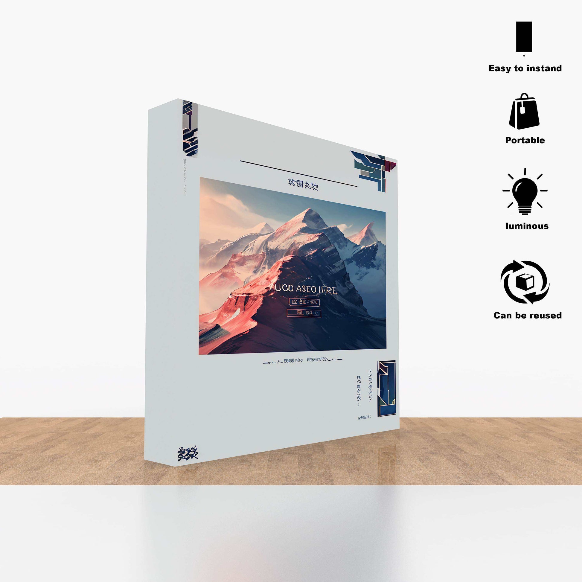 LED Backlit Retractable Aluminum Pop-Up Banner Stand – Trade Show Display – View 4