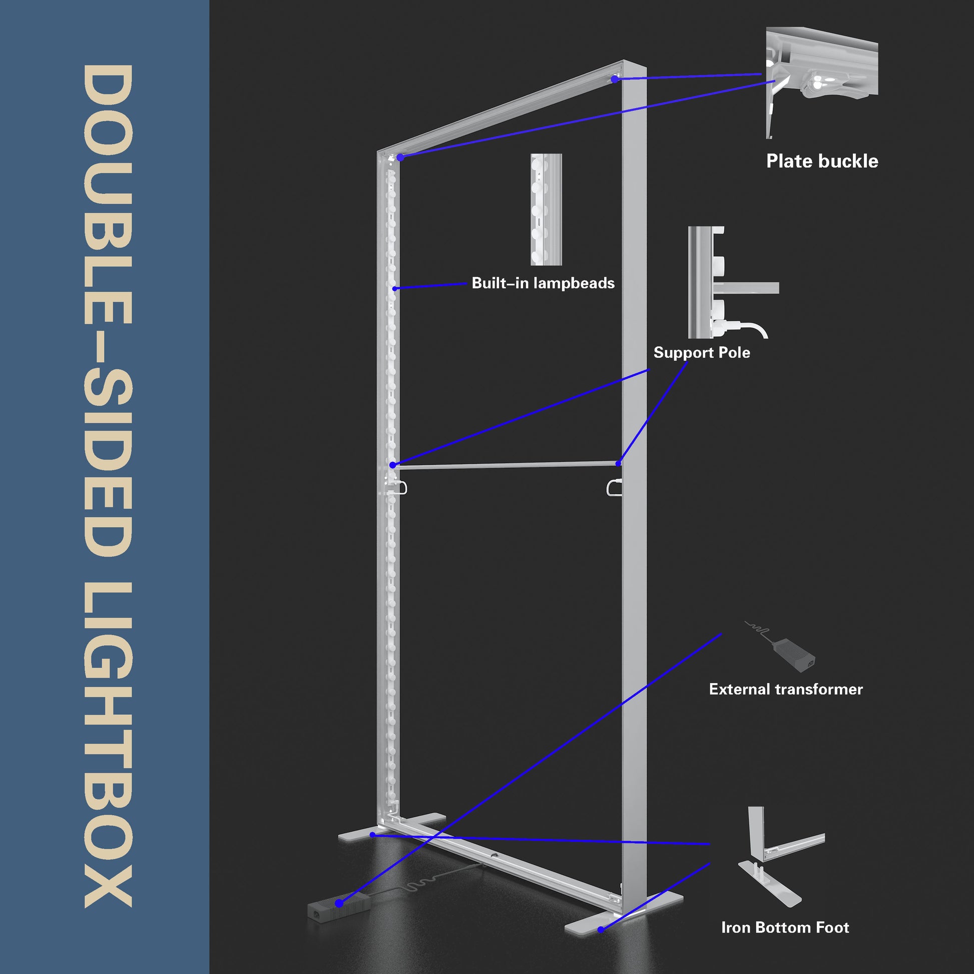 Large SEG LED Light Box 3x2.5m – Trade Show Backdrop – Style 131 – View 3