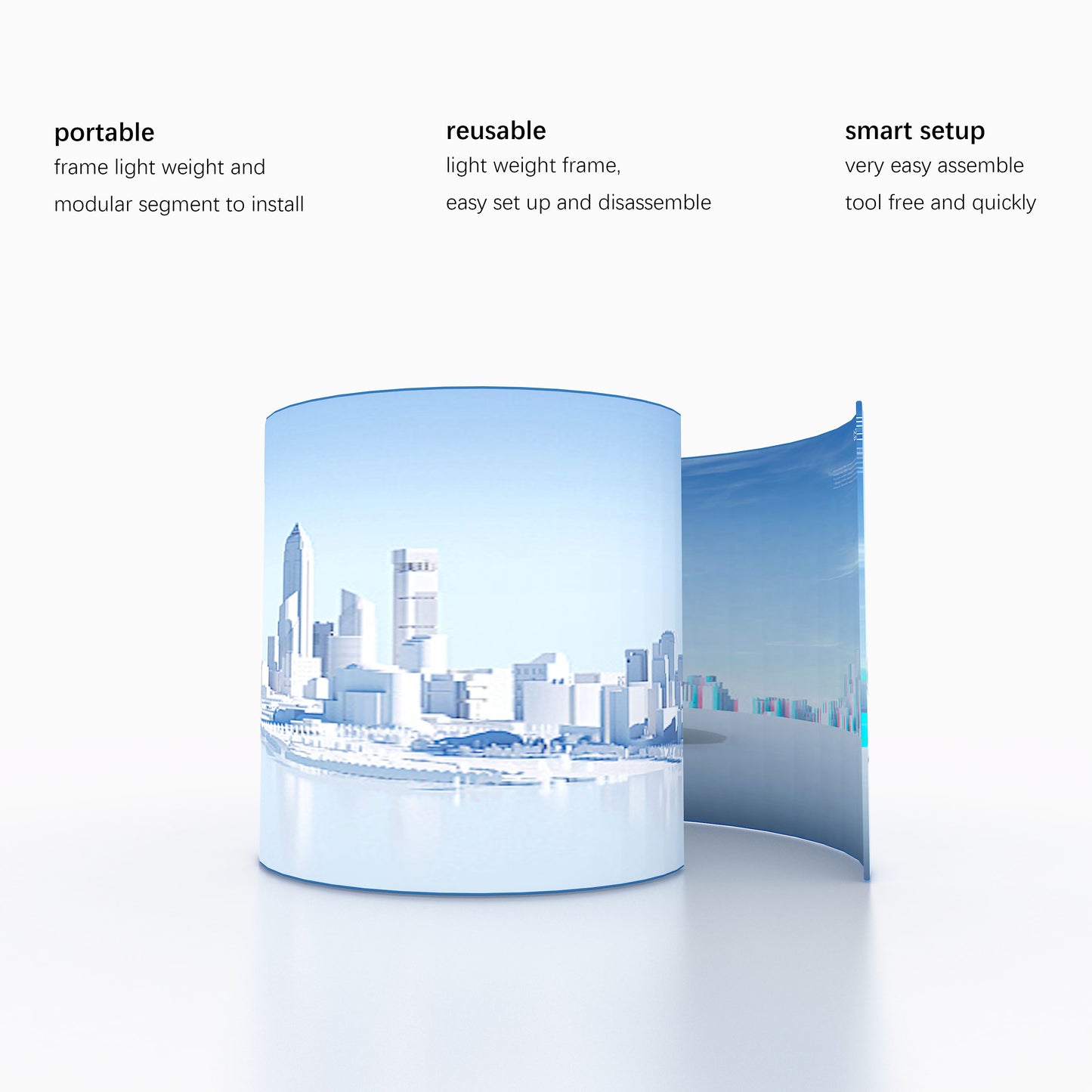 360 Photo Booth Backdrop for Exhibitions – Custom Printed Display Stand – View 5