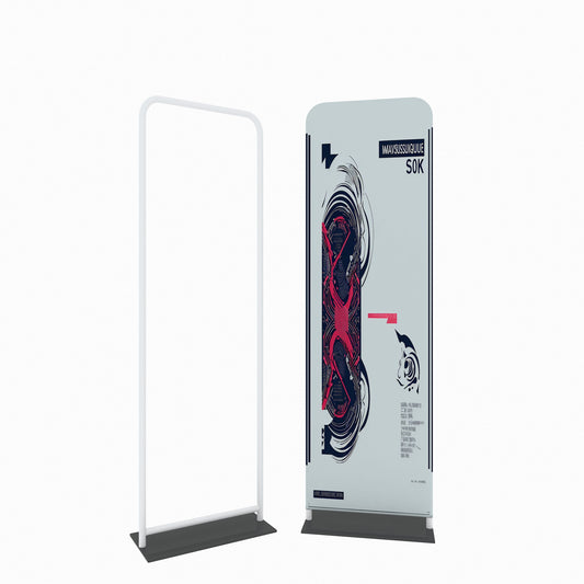 EZ Tube Tension Fabric Banner Stand – Portable Trade Show Display – Style 24 – Tension Fabric Display