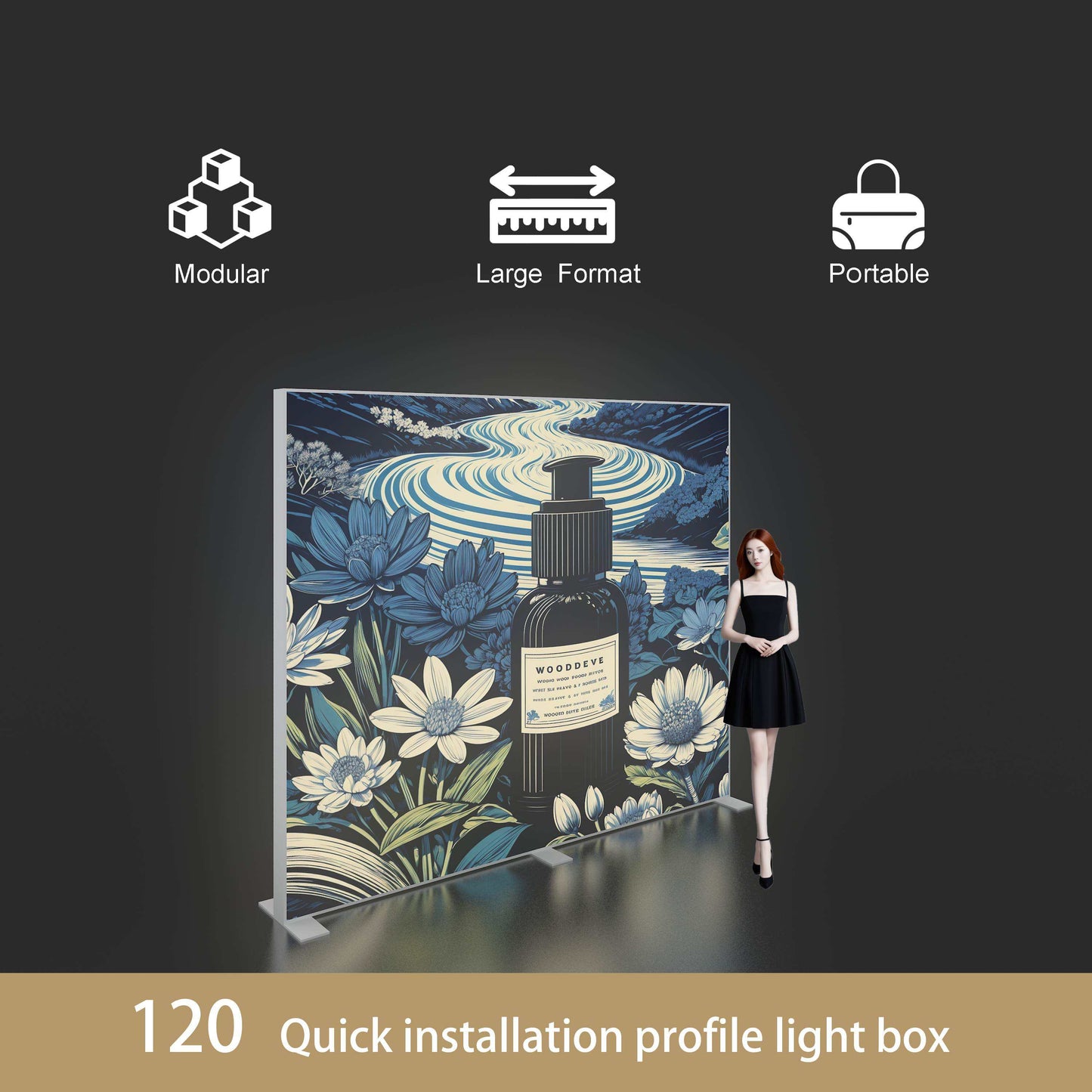 Large SEG LED Light Box 3x2.5m – Trade Show Backdrop – Style 186 – View 5