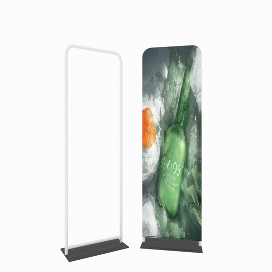 EZ Tube Tension Fabric Banner Stand – Portable Trade Show Display – Style 19 – Tension Fabric Display