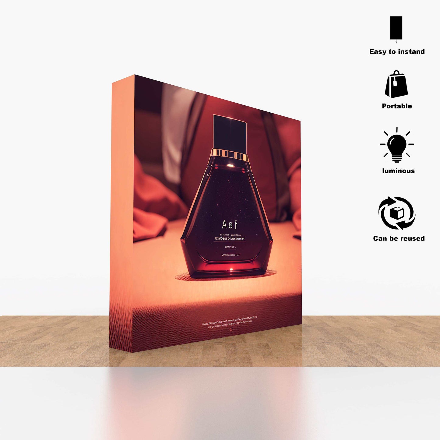 SEG LED Backlit Aluminum Pop-Up Banner Stand – Tool-Free Trade Show Display – View 3