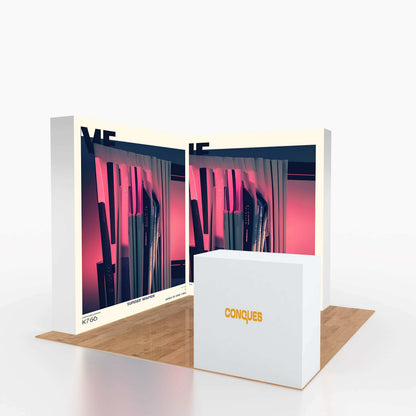 SEG Fabric Pop-Up Display Wall Stand – 3x3 3x4 6x6 Trade Show Banner – View 3