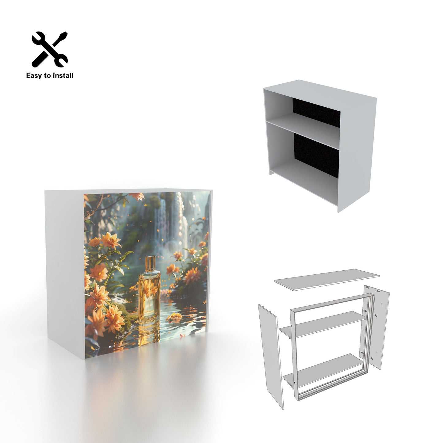 Portable Aluminum LED Reception Desk – Style 62 | ASM Exhibits – View 4