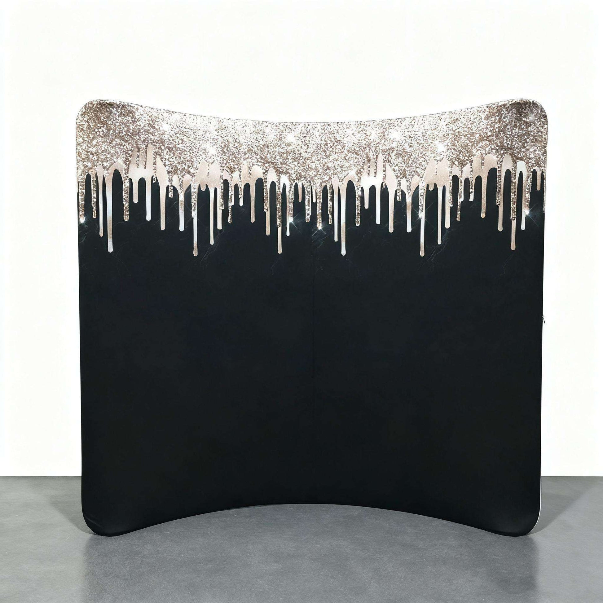 Curved Tension Fabric Display Wall – Custom Printed Trade Show Backdrop – Style 36 – Tension Fabric Display