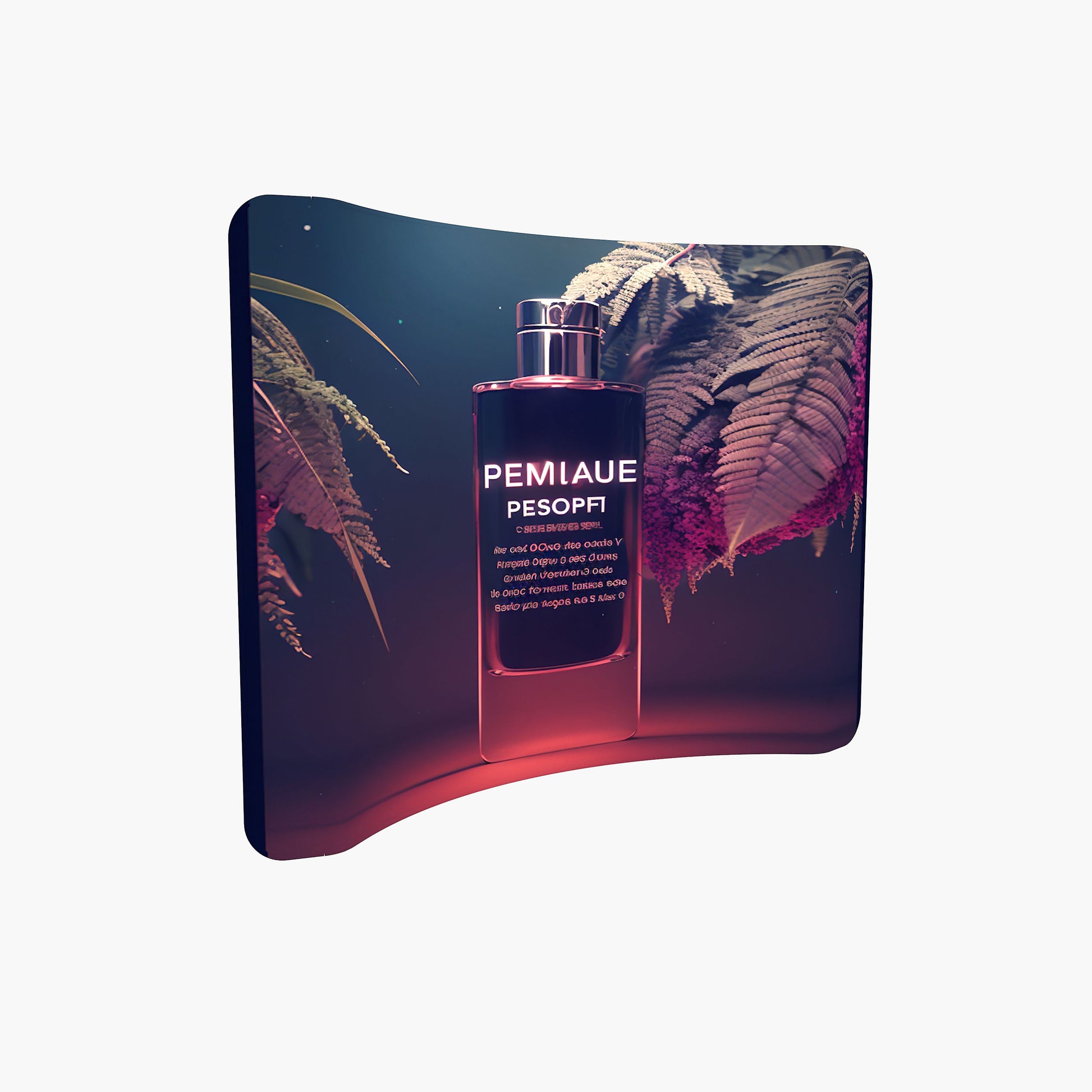 Pipe & Drape Tension Fabric Display – Trade Show Backdrop Stand – Style 07 – Tension Fabric Display