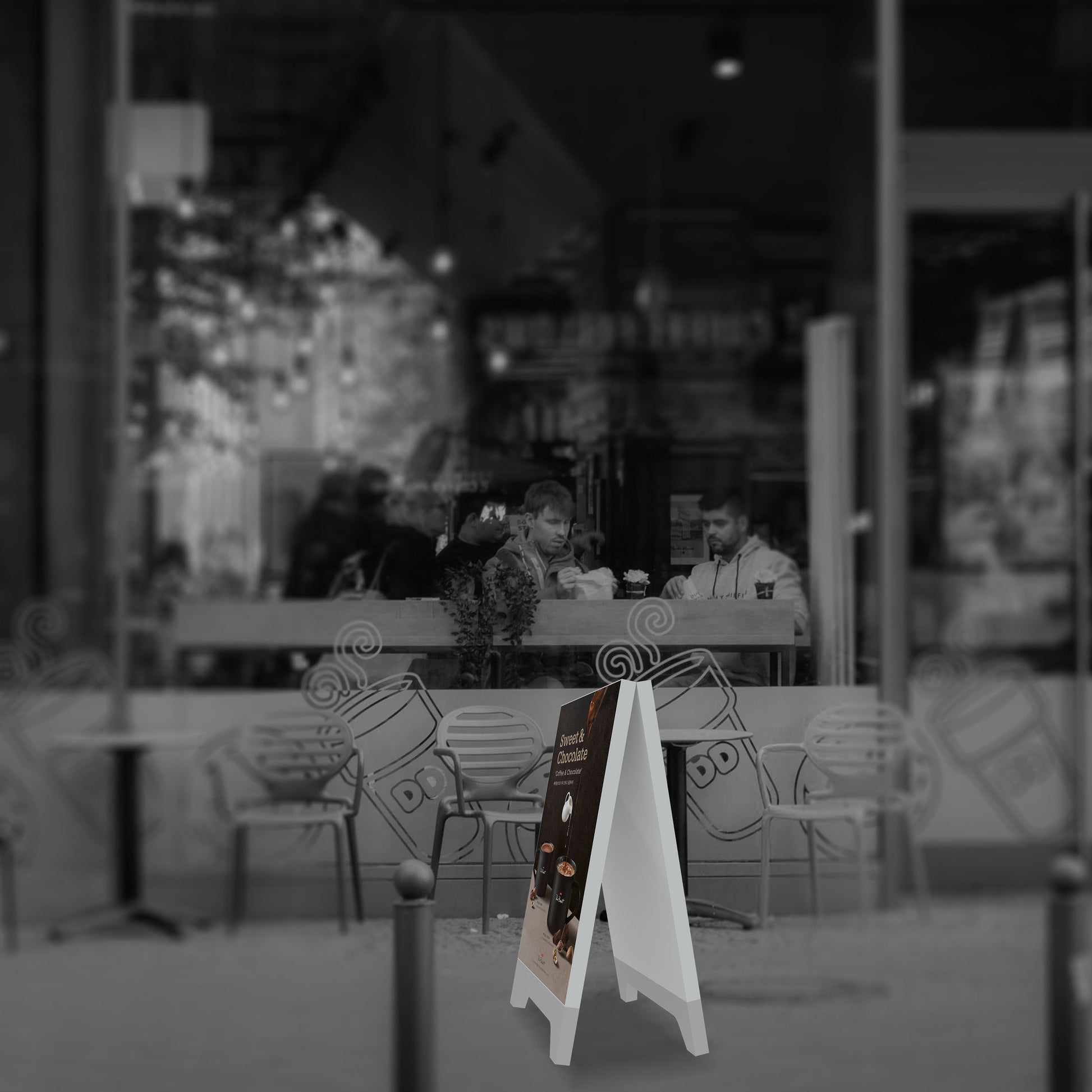 SEG LED Poster Floor Stand – Aluminum Frame Advertising Display – Style 002 – View 5