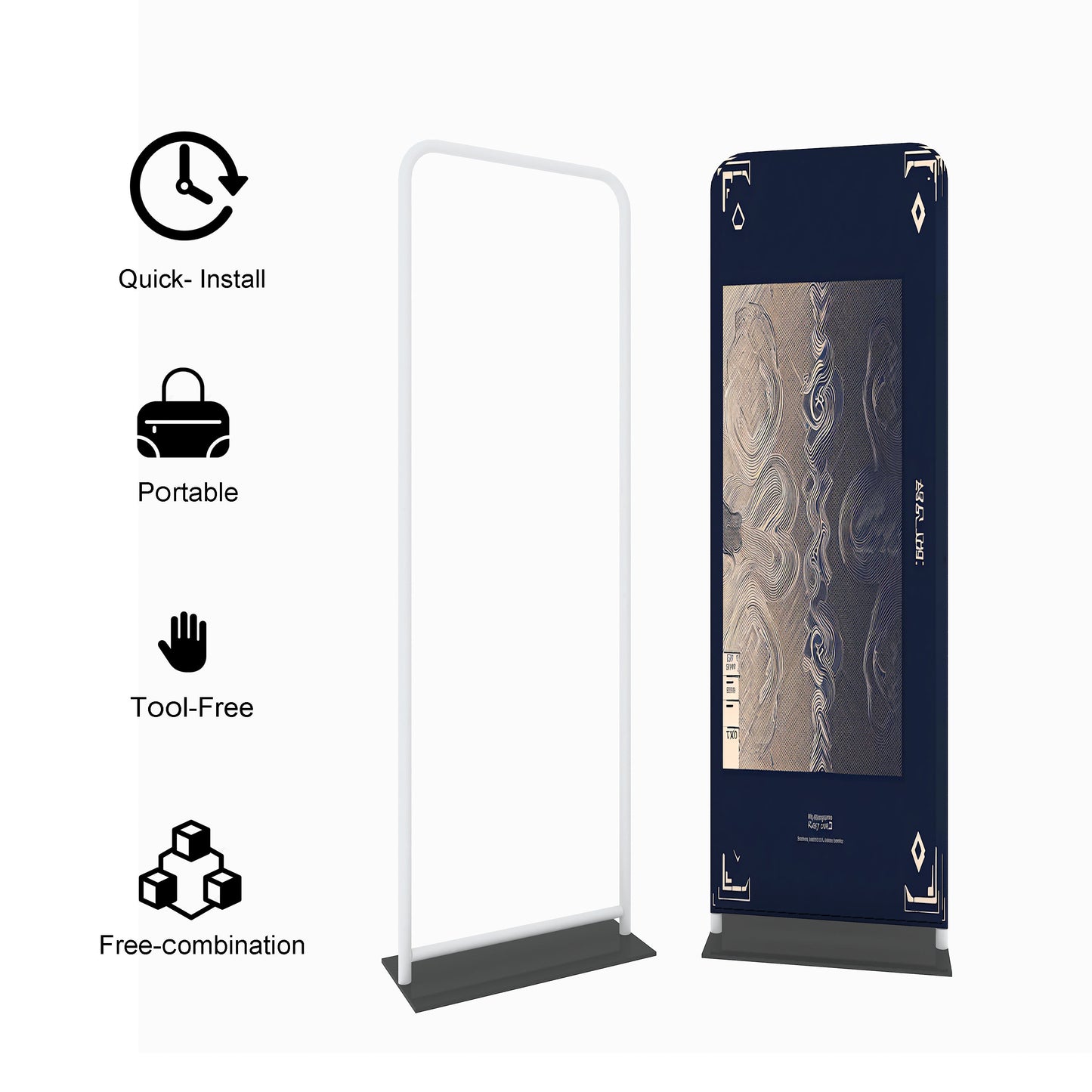 EZ Tube Tension Fabric Banner Stand – Portable Trade Show Display – Style 23 – View 5