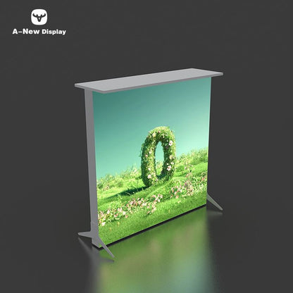 SEG Double-Sided LED Light Box Counter – Style 32 | ASM Exhibits – Trade Show Reception Desk