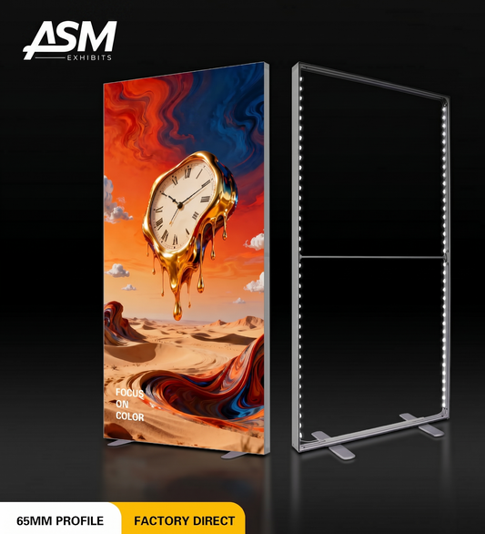 SEG LED Illuminated Display Frame | Tool-Free Fabric Light Box for Trade Shows