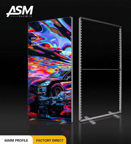 Portable SEG Fabric Light Box Display | Tool-Free LED Frame for Events & Retail