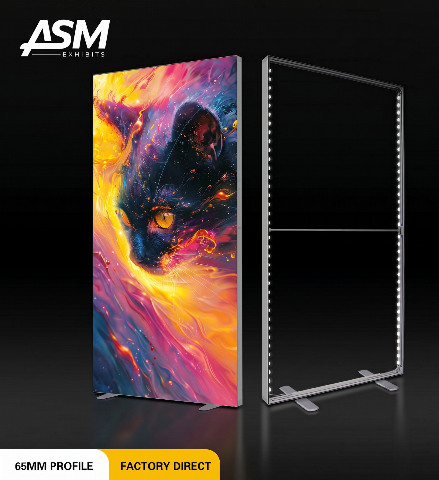 SEG LED Backlit Light Box | Tool-Free Tension Fabric Frame Display for Advertising